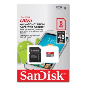 SANDISK 8GB MICROSD + ADAPTER